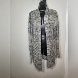 Leo and Nicole Open Knit Long Line Cardigan sz L